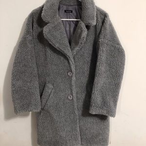 Faux fur teddy coat